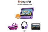 Fire HD 8 Kids Tablet, 8" HD Display (32 GB, Purple) + Zipper Sleeve + Kids Headset + Screen Protector